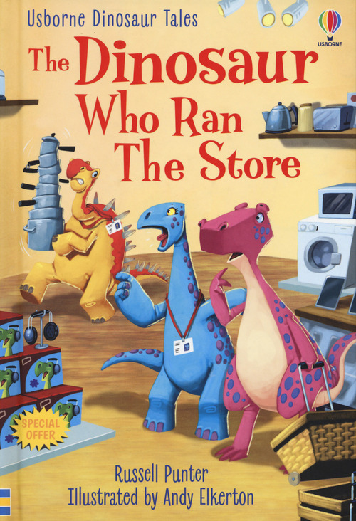 The dinosaur who ran the store. Dinosaur tales