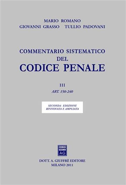 Commentario sistematico del codice penale. Volume Vol. 3