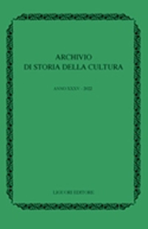 Archivio di storia della cultura. Volume 35