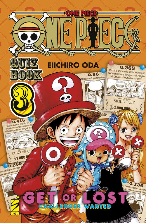 One piece. Quiz book. Get or lost. Challenger wanted. Volume 3