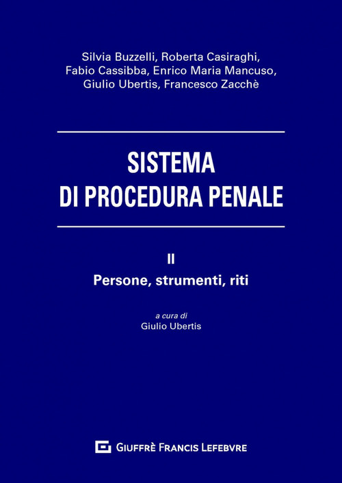 Sistema di procedura penale. Volume Vol. 2