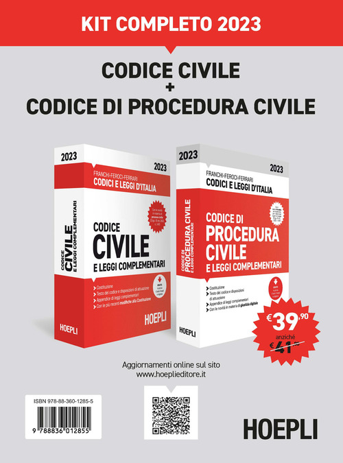 Kit completo Codice civile e Codice di procedura civile 2023