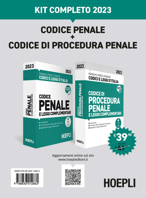 Kit completo codice penale e codice di procedura penale 2023