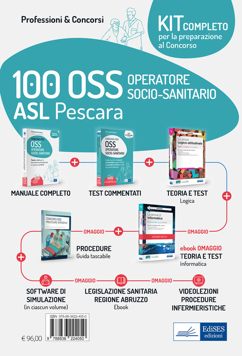 Kit concorso 100 OSS ASL Pescara. Volumi per la preparazione completa al concorso