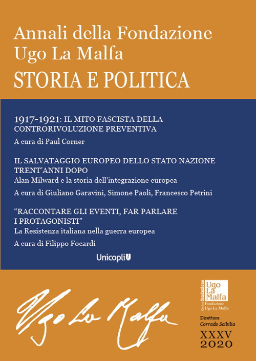 Annali della Fondazione Ugo La Malfa. Storia e politica. Volume 35