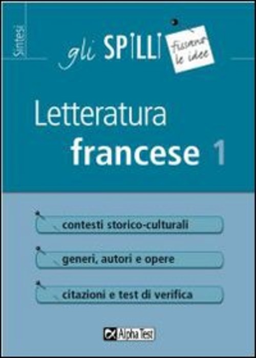 Letteratura francese. Volume Vol. 1