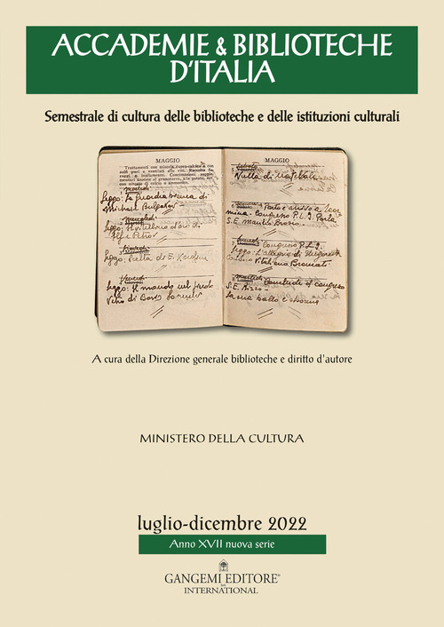 Accademie & biblioteche d'Italia. Semestrale di cultura delle biblioteche e delle istituzioni culturali. Volume Vol. 2