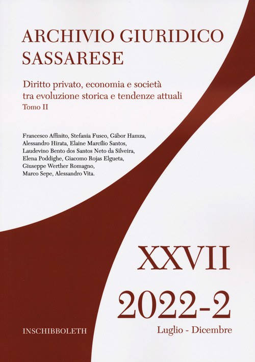 Archivio giuridico sassarese. Volume Vol. 2