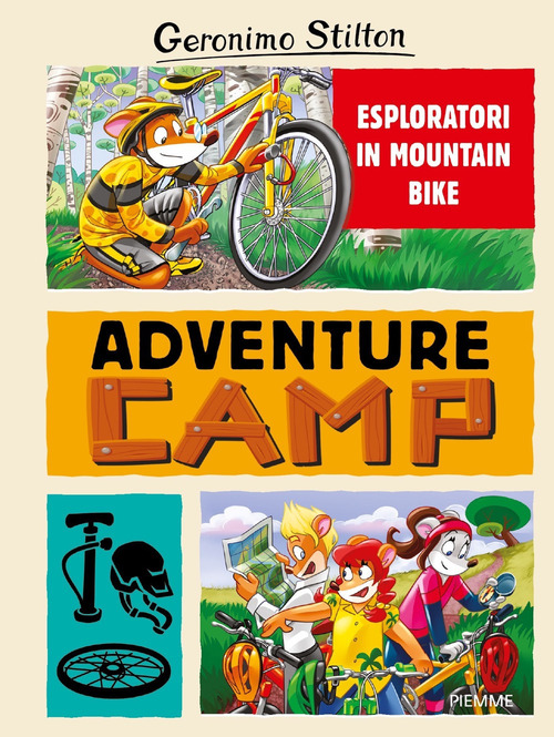 Esploratori in mountain bike. Adventure camp