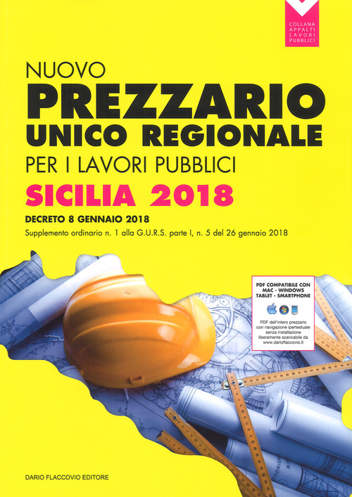 Nuovo prezzario unico regionale per i lavori pubblici della Regione Sicilia 2018