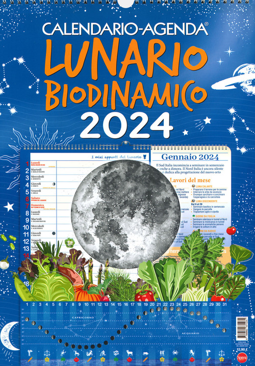 Lunario. Calendario-agenda 2024