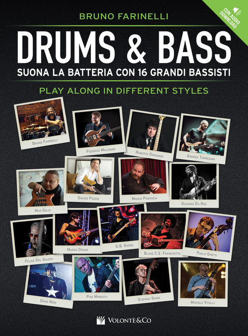 Drums & bass. Suona la batteria con 16 grandi bassisti play along in different styles