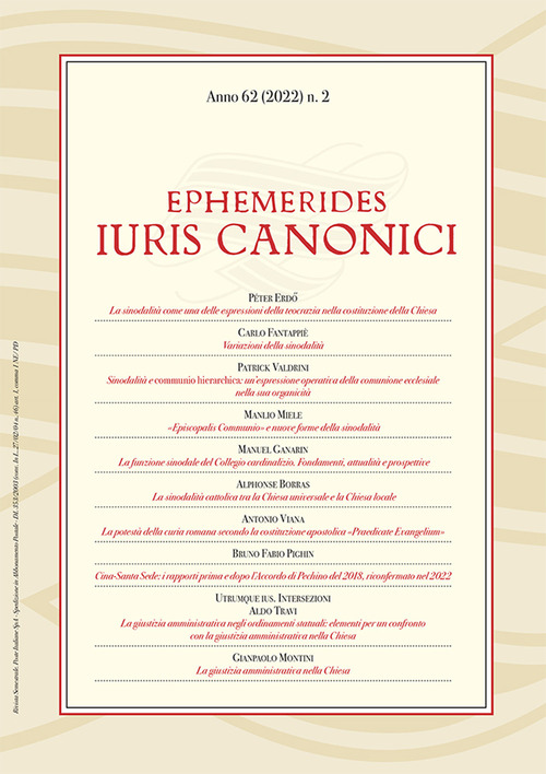 Ephemerides Iuris canonici. Volume 2