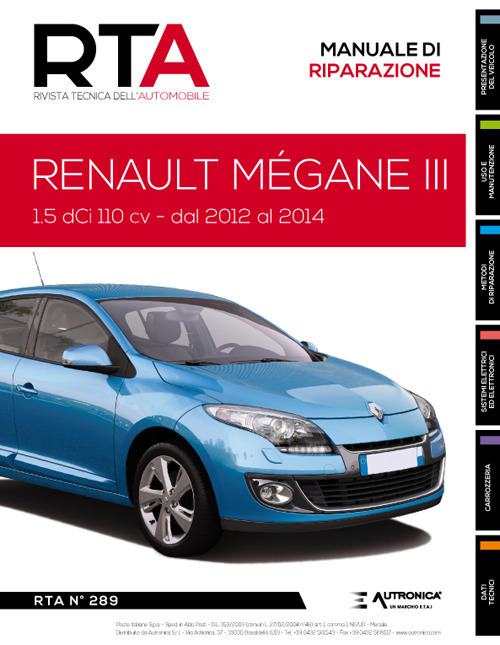 Renault Megane III 1.5dCi 110 cv dal 2012 al 2014
