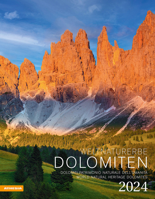 Weltnaturerbe Dolomiten-Dolomiti, patrimonio naturale dell'umanità-World natural heritage Dolomites. Calendario 2024