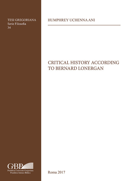 Critical history according to Bernard Lonergan