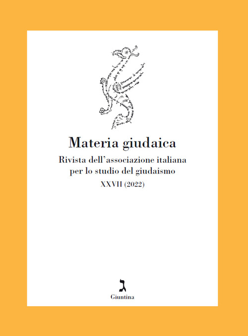 Materia giudaica. Rivista dell'Associazione italiana per lo studio del giudaismo. Volume Vol. 27/1