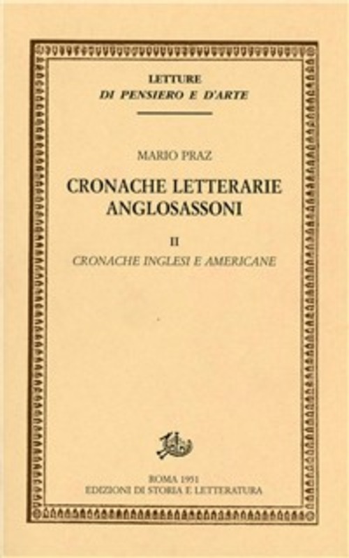 Cronache letterarie anglosassoni. Volume Vol. 2