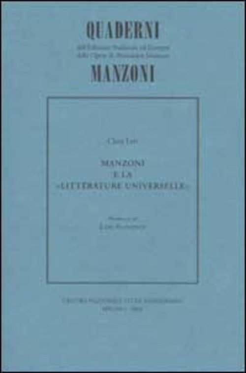 Manzoni e la «Littérature Universelle»