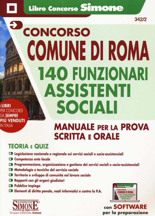 Concorso Comune di Roma 140 funzionari assistenti sociali. Manuale per la prova scritta e orale