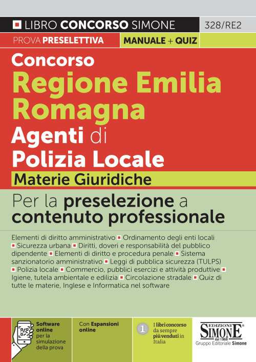 Concorso Regione Emilia Romagna Agenti di Polizia Locale. Materie giuridiche