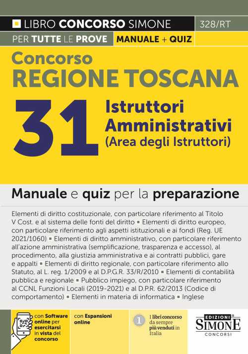 Concorso regione Toscana 31 istruttori amministrativi (area degli istruttori). Manuale e quiz per la preparazione