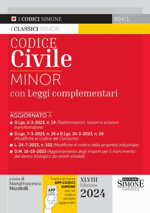 Codice civile. Ediz. minor