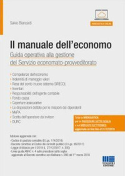 Il manuale dell'economo. Guida operativa alla gestione del servizio economato-provveditorato