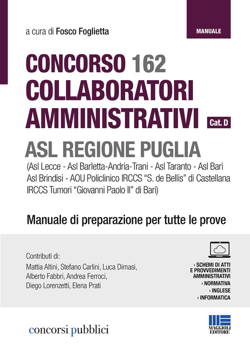 Concorso 162 assistenti  e collaboratori amministrativi ASL Puglia