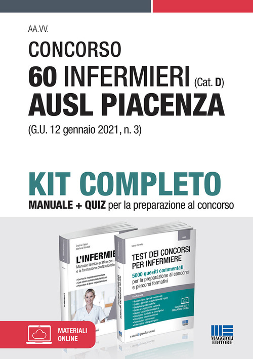 Concorso 60 infermieri (Cat. D) AUSL Piacenza (G.U. 12 gennaio 2021, n. 3)