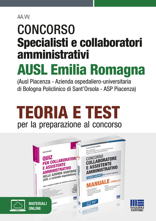 Concorso specialisti e collaboratori amministrativi AUSL Emilia Romagna. Kit completo