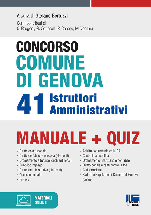 Concorso Comune di Genova. 41 istruttori amministrativi. Manuale + quiz