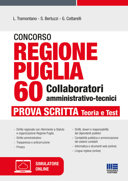 Concorso regione Puglia. 60 collaboratori amministrativo-tecnici. Prova scritta. Teoria e test
