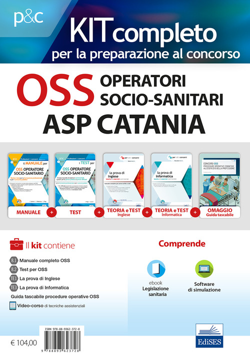 Kit completo OSS Operatori Socio-Sanitari ASP Catania. Manuali per la preparazione completa al concorso