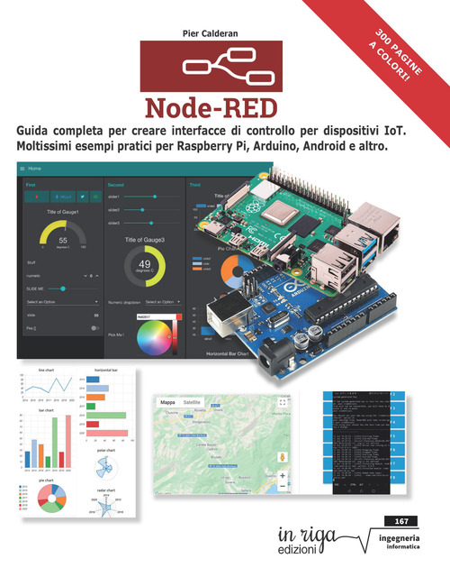 Node-RED. Guida completa per creare interfacce di controllo per dispositivi IoT. Moltissimi esempi pratici per Raspberry Pi, Arduino, Android e altri