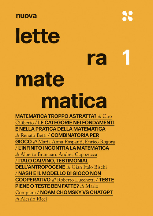 Nuova lettera matematica. Volume Vol. 1